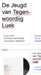 Mobile Screenshot of dejeugdvantegenwoordig.com